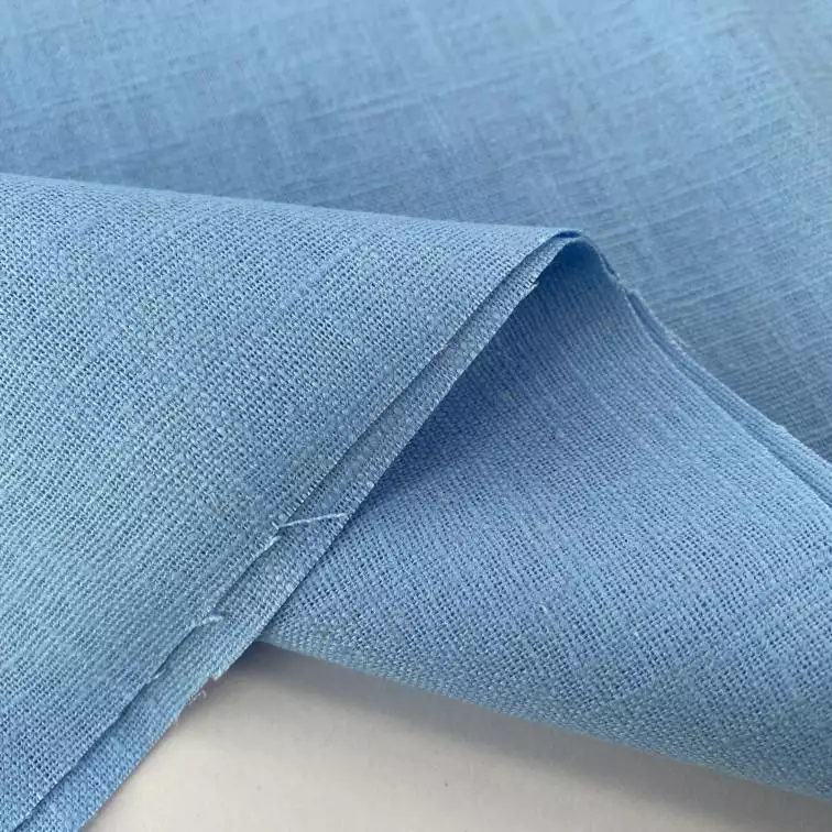 Lino azul claro - la mayor variedad de tejidos de lino en PUGUTEXTILE